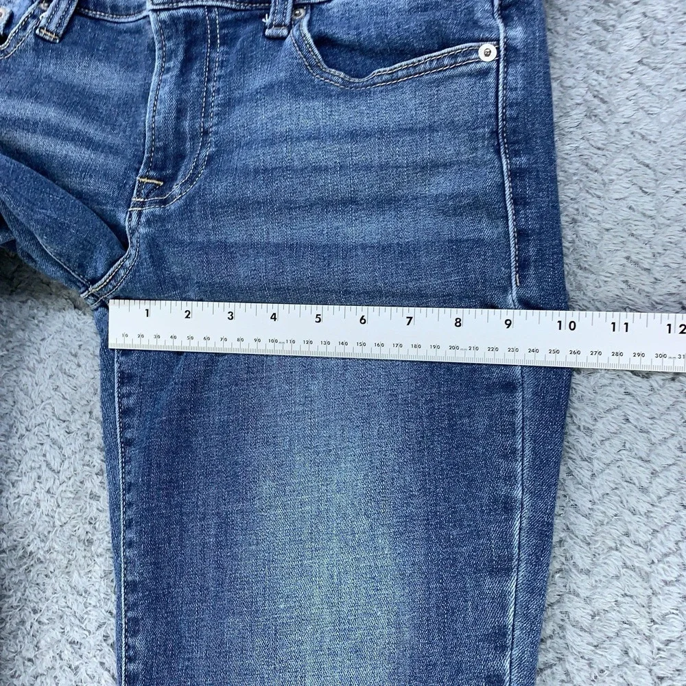 Lucky Brand Sweet Straight Jeans Womens 8/29 Blue Denim Mid Rise Crop Raw Hem